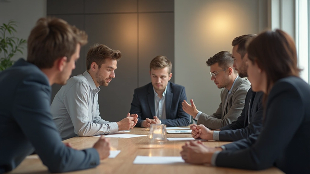 Divers team in vergadering dat samenwerkt aan groepsbeslissingen en communicatie